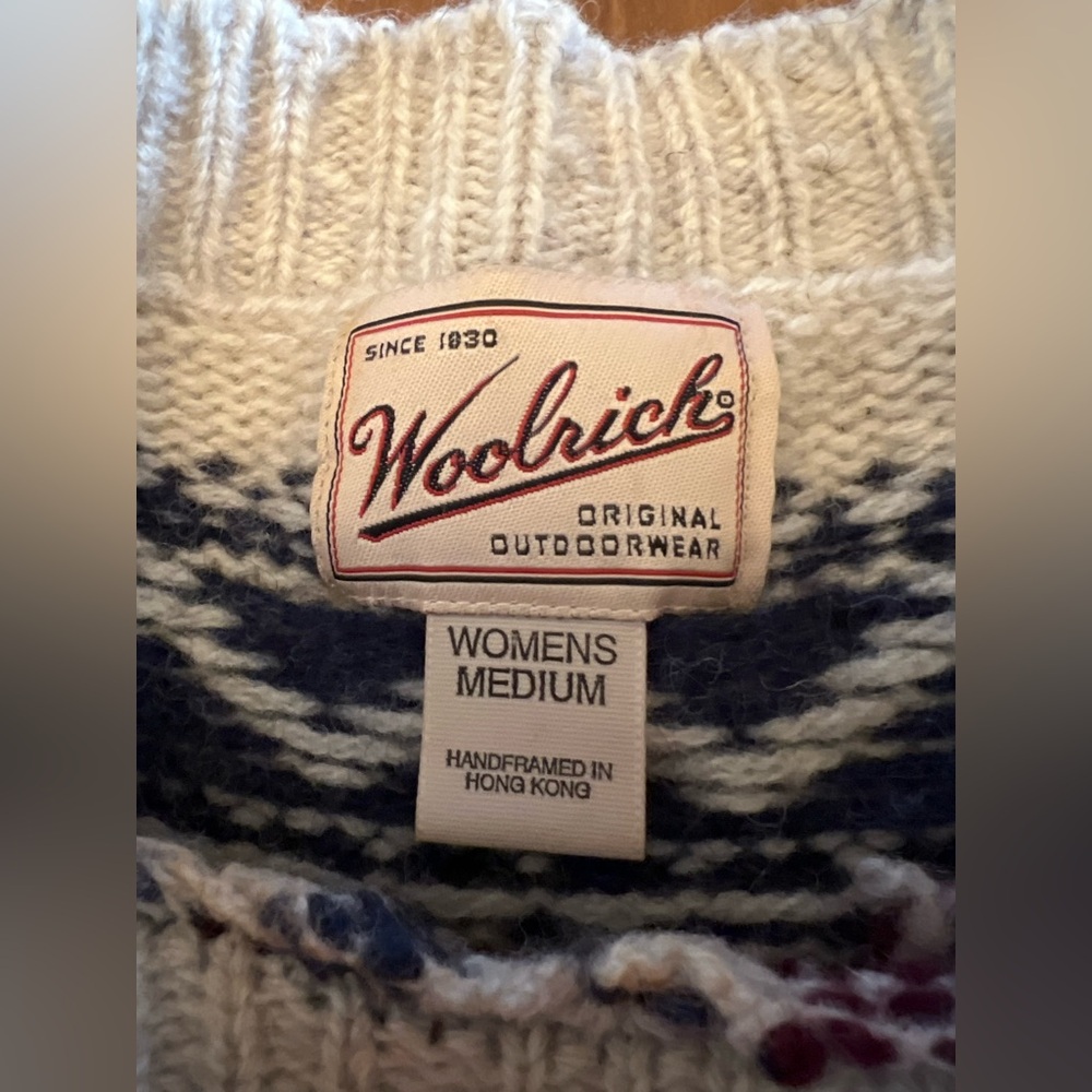 Vintage Woolrich Ski Sweater Thick Knit Nordic Wool - Picture 4 of 8